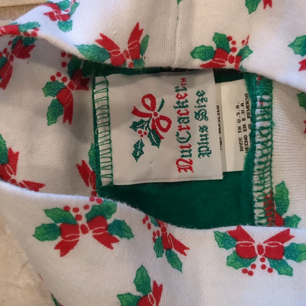 Vintage 80's Nutcracker Christmas Grandma Graphic Sweatshirt Size 1X New - Picture 2 of 4